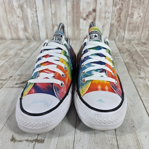 Converse Chuck Taylor All Star Low Top Rainbow Tie Dye Sneakers Womens 7.5 - Picture 4 of 8